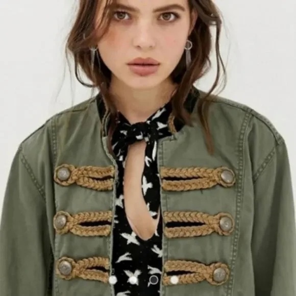 Free People Passenger Jacket – Moss Green, Size Small - Picture 2 of 6